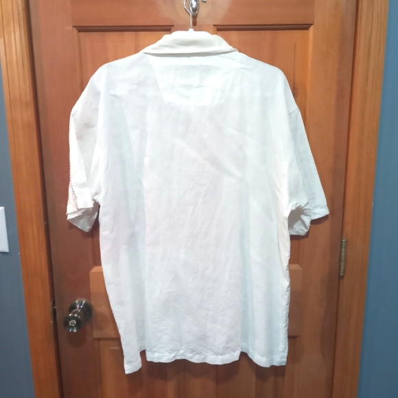 Metafuori New York linen cotton blend short sleeve button up shirt size XL - Picture 2 of 7